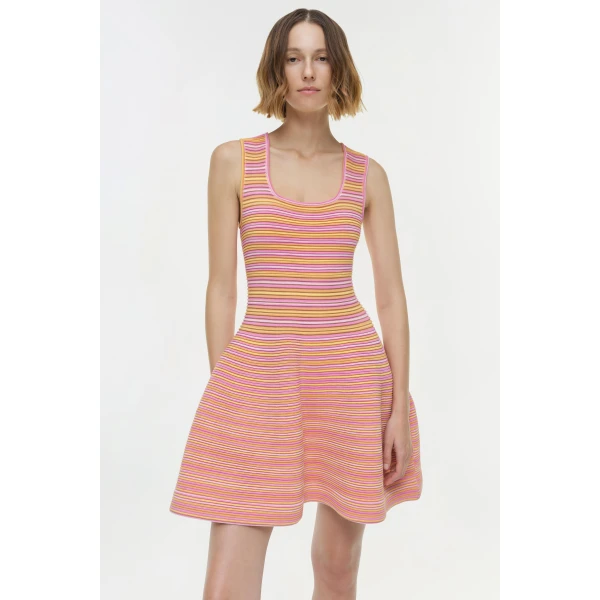 Simkhai Cally Mini Dress in Citrus Multi, view 2