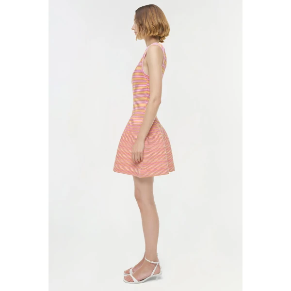 Simkhai Cally Mini Dress in Citrus Multi, view 4