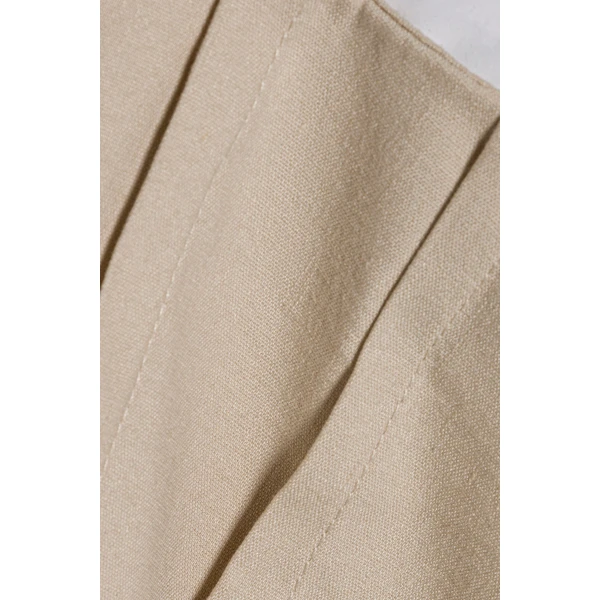 Simkhai Cayden Linen Bustier Top in Sand Multi, view 2