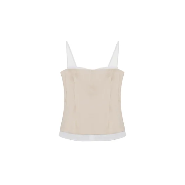 SIMKHAI Cayden Linen Bustier Top