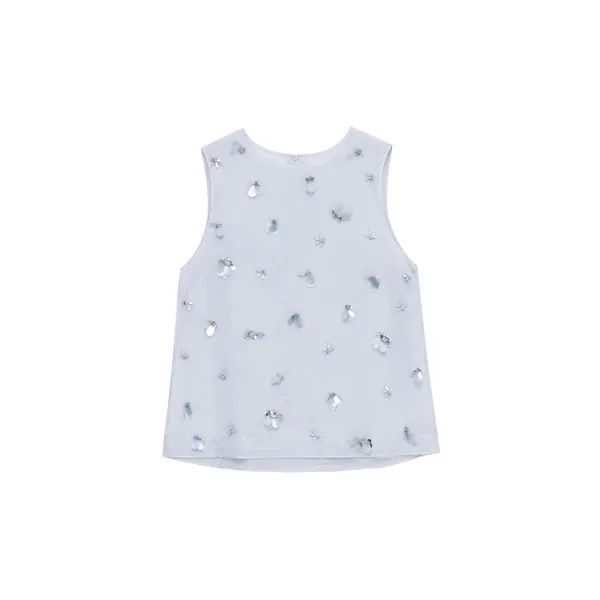 SIMKHAI Celia Embellished Organza Top