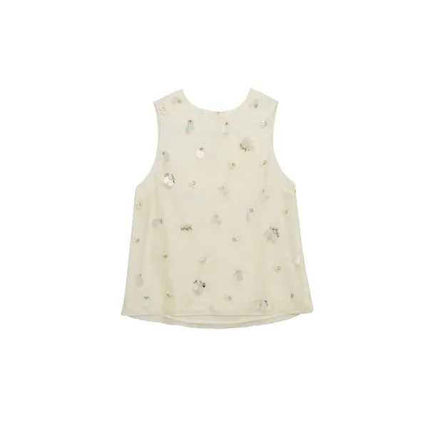 SIMKHAI Celia Embellished Organza Top