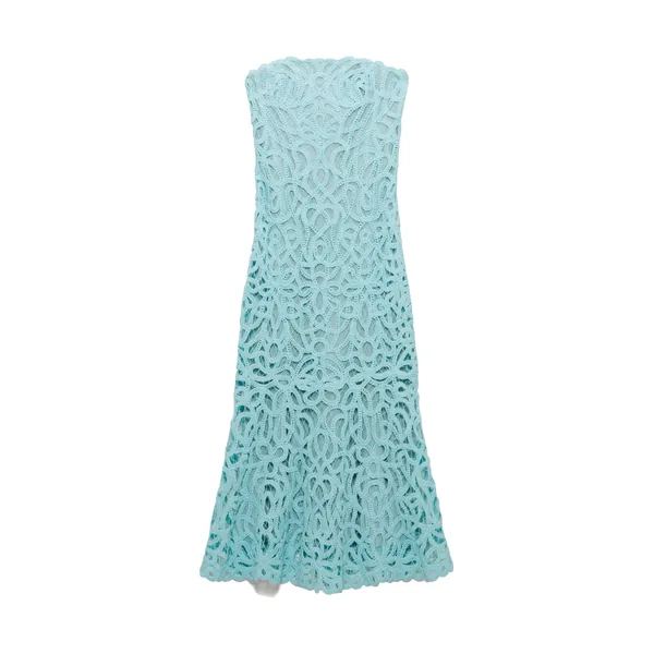 SIMKHAI Clairis Lace Bustier Midi Dress
