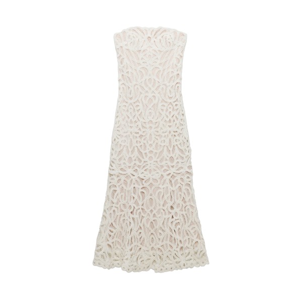 Simkhai Clairis Lace Bustier Midi Dress in White