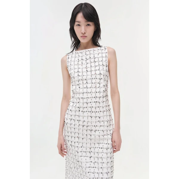Simkhai Claudia Dress in White Multi, view 2