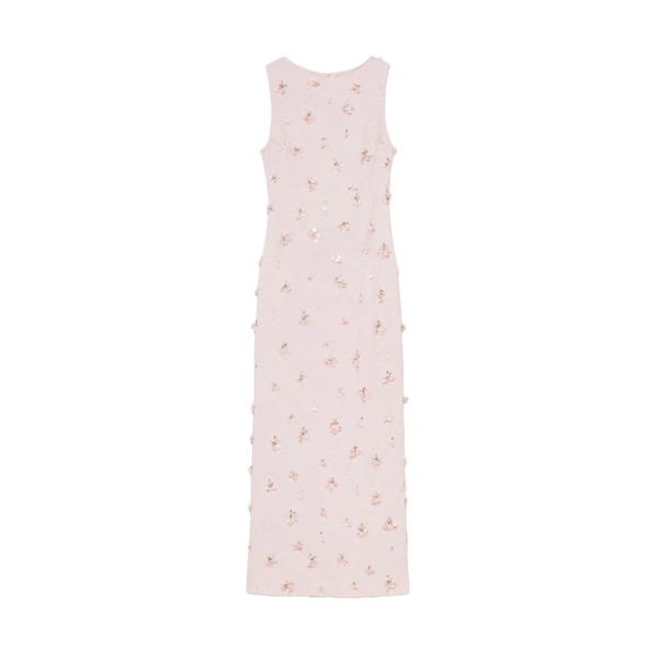 Simkhai Claudia Embellished Crepe Midi Dress in Bubblegum