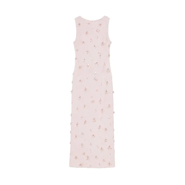 SIMKHAI Claudia Embellished Crepe Midi Dress