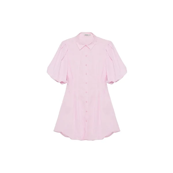 SIMKHAI Cleo Balloon Pintuck Mini Dress
