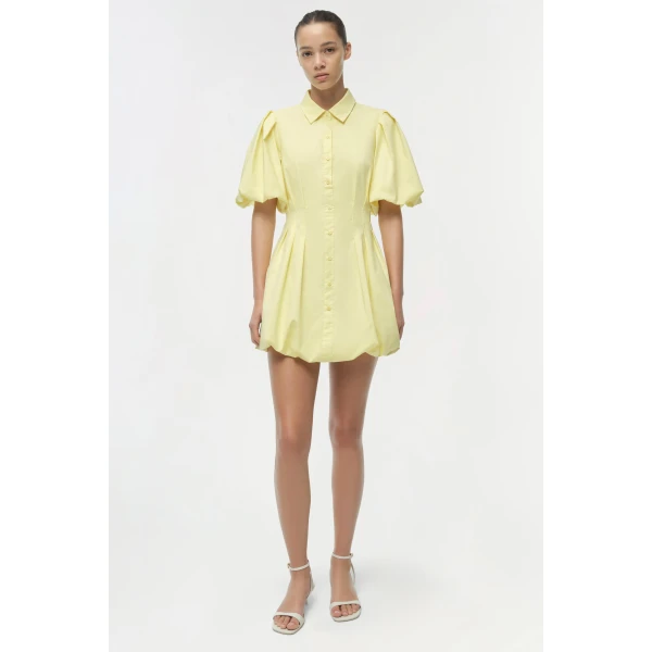 Simkhai Cleo Cotton Mini Dress in Buttercream, view 6