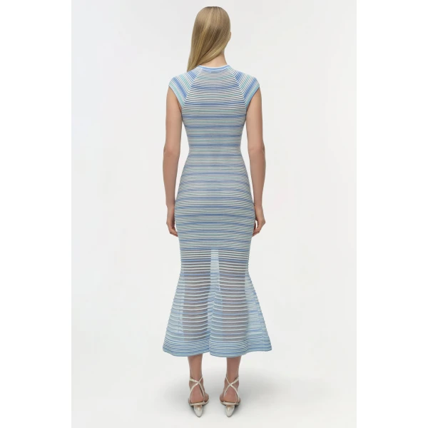 Simkhai Danica Knit Midi Dress in Periwinkle Multi, view 5