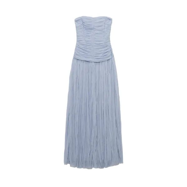 SIMKHAI Danielle Crinkle Jersey Bustier Gown