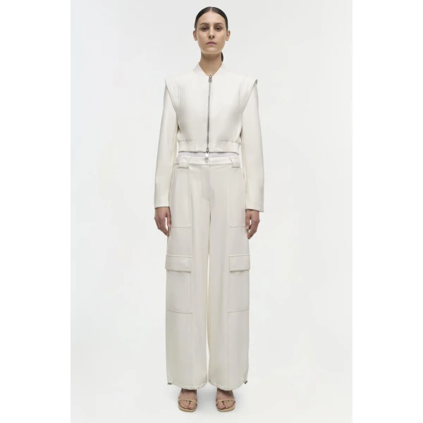 Simkhai Doreen Jacket in Ivory, view 7