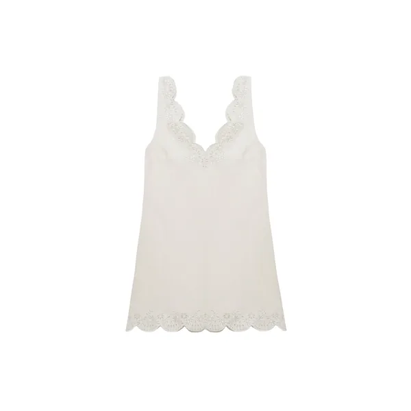 SIMKHAI Edena Embroidered Linen Mini Dress