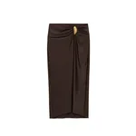 Simkhai Eiana Shell Midi Skirt in Chocolate