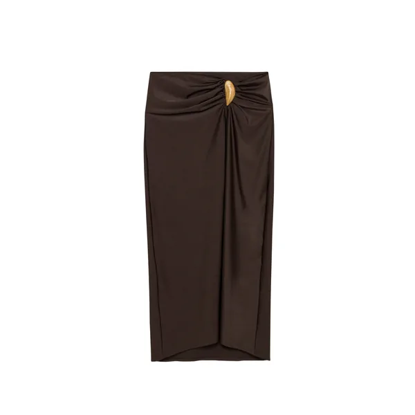 SIMKHAI Eiana Shell Midi Skirt