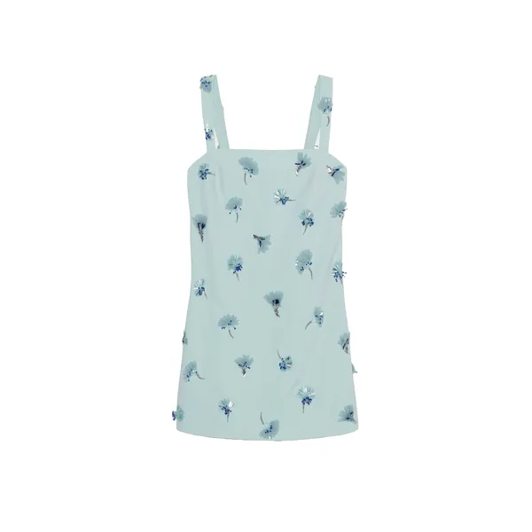 SIMKHAI Ella Embellished Crepe Mini Dress