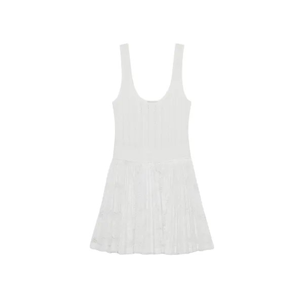 SIMKHAI Ellis Knit Lace Mini Dress