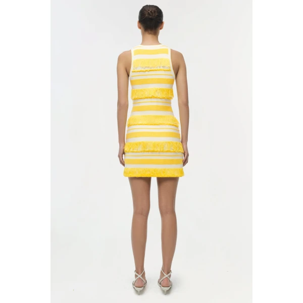 Simkhai Elly Knit Mini Dress in Solar Stripe, view 5