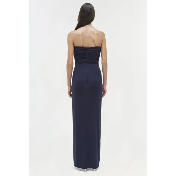 Simkhai Emma Jersey Strapless Gown in Midnight, view 5