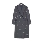 Simkhai Gianni Embellished Wool Coat in Heather Grey
