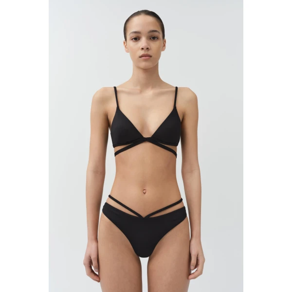 Simkhai Signature Emmalynn Bottom in Black, view 3
