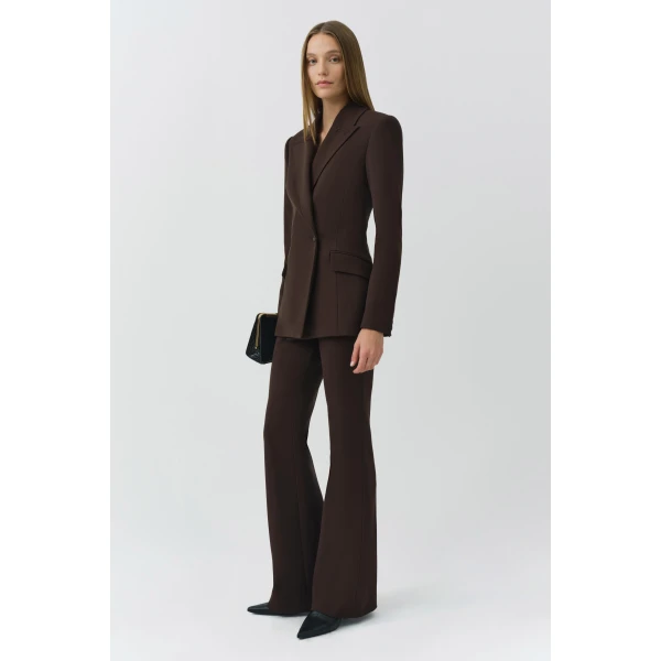 Simkhai Surabhi Blazer in Chocolate, view 4
