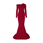 Safiyaa Andra Azalea Red Long Dress