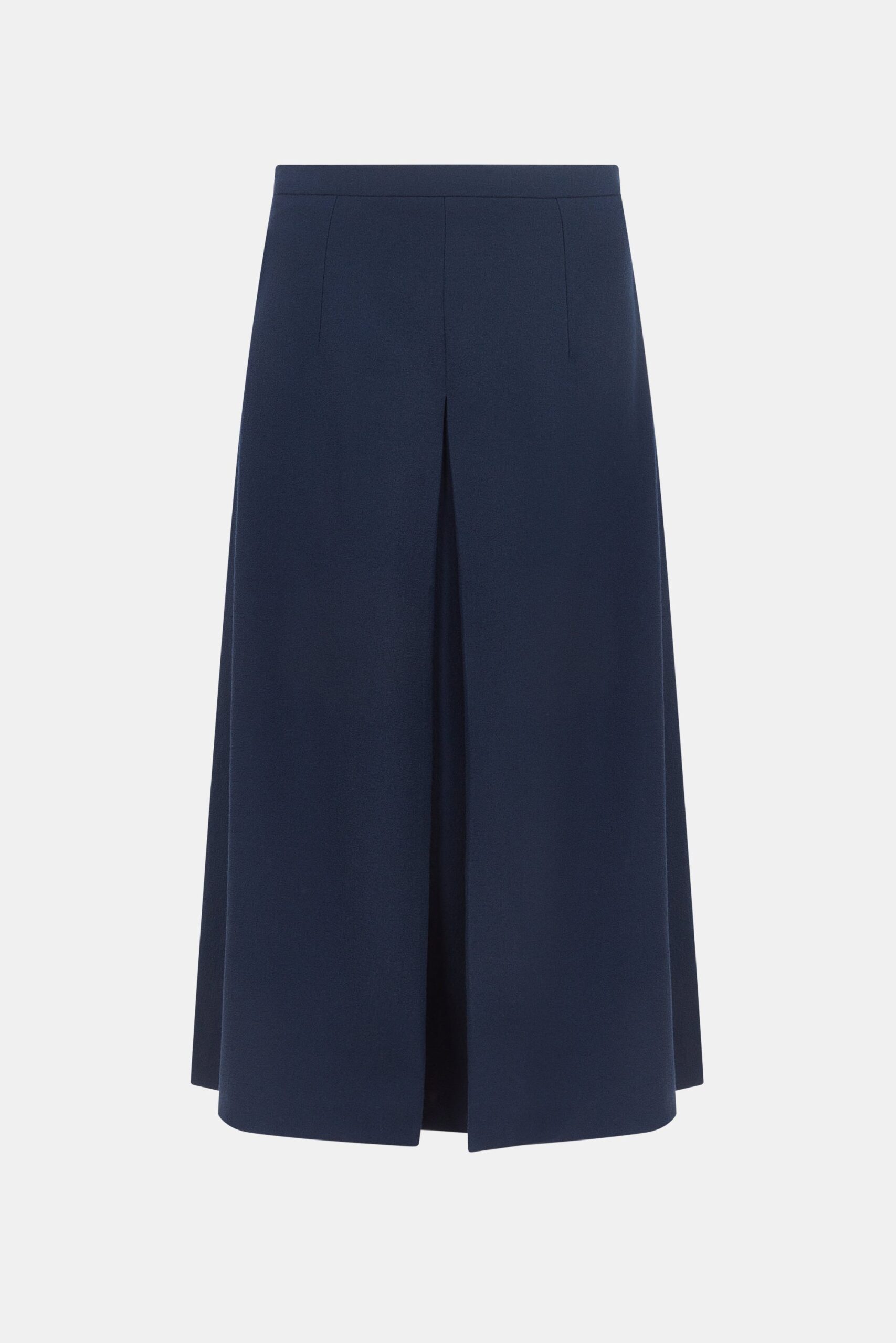 Emilia Wickstead Sato Skirt in Navy Single Wool Crepe