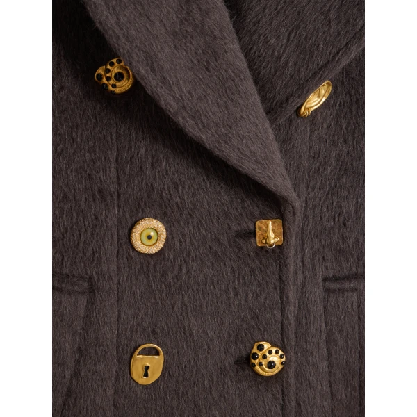 Schiaparelli bijoux buttons peacoat
