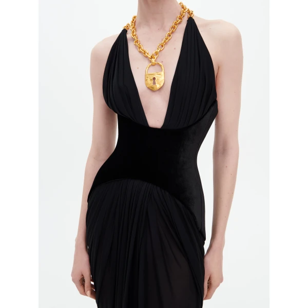 Schiaparelli draped bijou dress