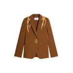 Schiaparelli hair embroidery padlock jacket