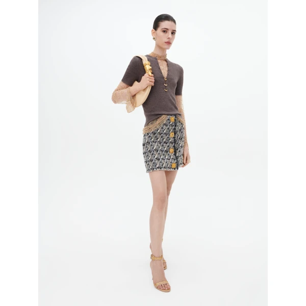 marron knitwear