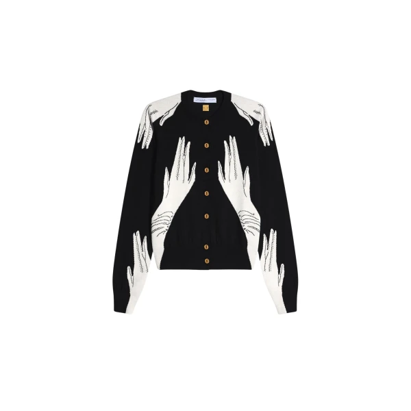 Schiaparelli trompe l'oeil hand cardigan