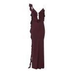 Shona Joy Agnes Ruffle Slip Bias Maxi Dress