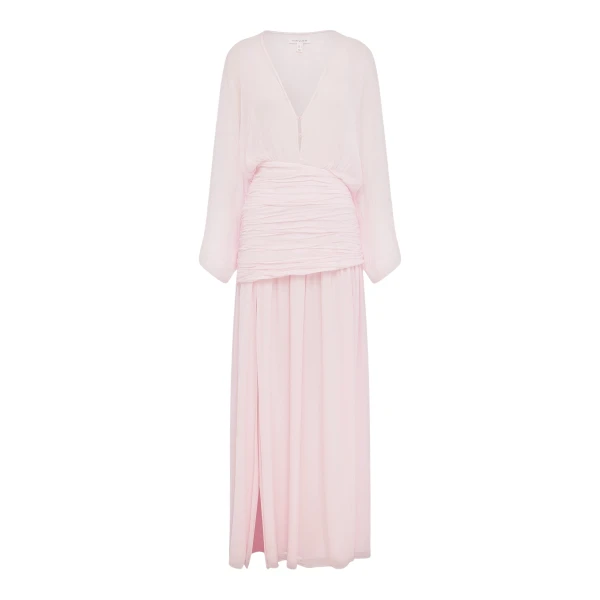 Shona Joy Amina Flared Sleeve Plunged Maxi Dress