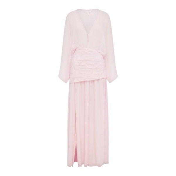 Shona Joy Amina Flared Sleeve Plunged Maxi Dress