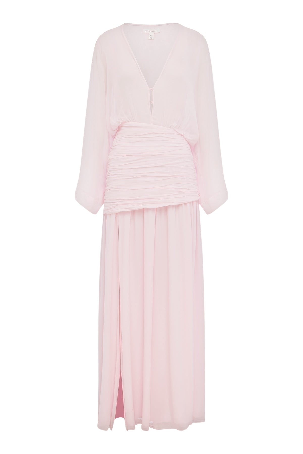 Shona Joy Amina Flared Sleeve Plunged Maxi Dress