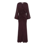 Shona Joy Amina Gathered Low Plunged Maxi Dress