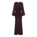 Shona Joy Amina Gathered Low Plunged Maxi Dress