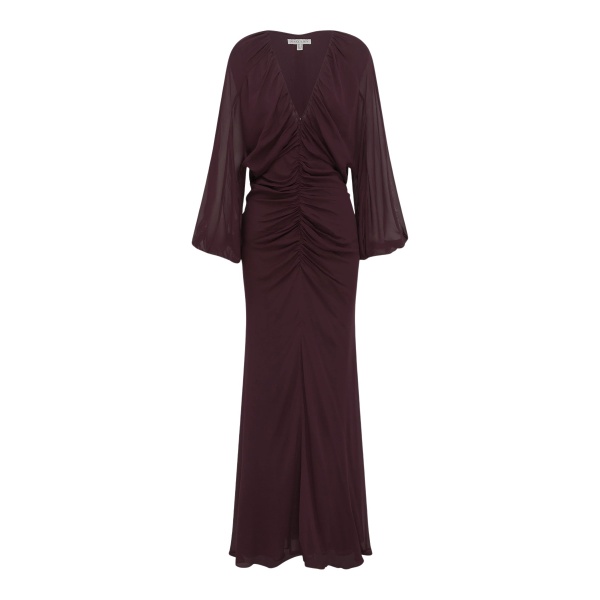 Shona Joy Amina Gathered Low Plunged Maxi Dress