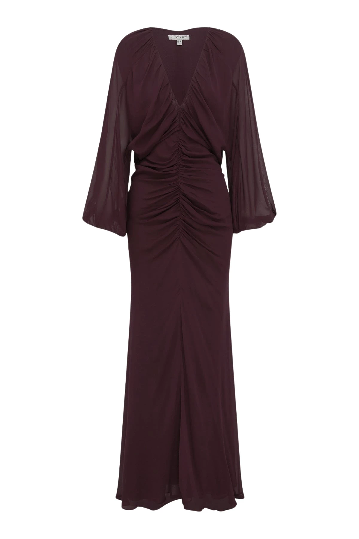 Shona-Joy-Amina-Gathered-Low-Plunged-Maxi-Dress-coveti12519_nobg Shona Joy Amina Gathered Low Plunged Maxi Dress