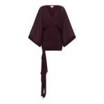 Shona Joy Amina Long Sleeve Plunged Mini Dress