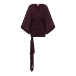 Shona Joy Amina Long Sleeve Plunged Mini Dress