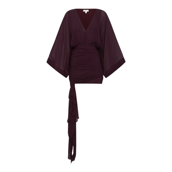 Shona Joy Amina Long Sleeve Plunged Mini Dress