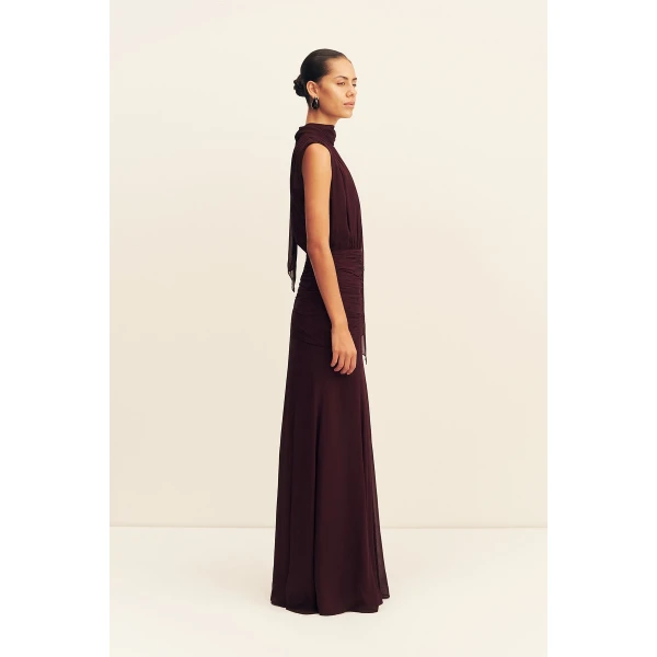Shona Joy Amina Scarf Neck Maxi Dress