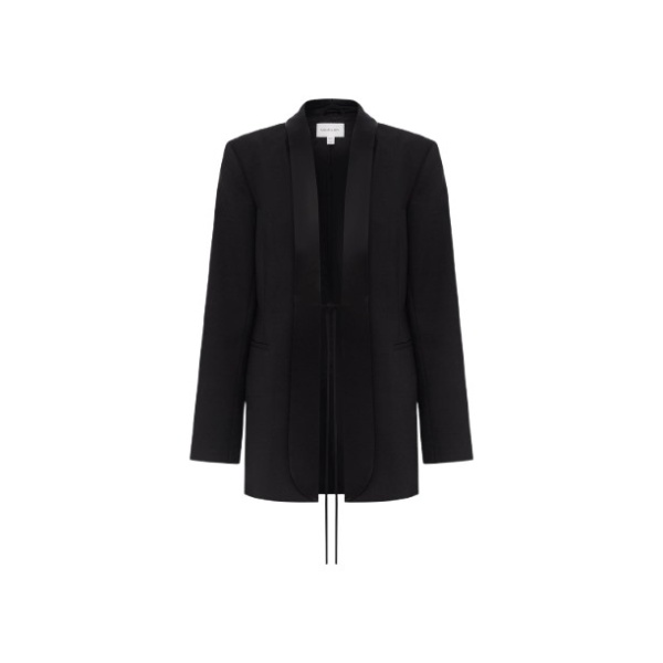 Shona Joy Benji Satin Contrast Tuxedo Blazer