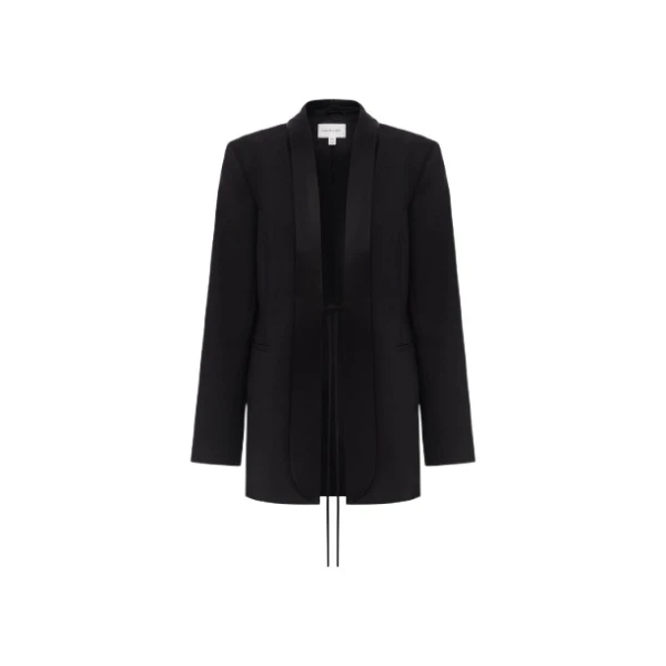 Shona Joy Benji Satin Contrast Tuxedo Blazer