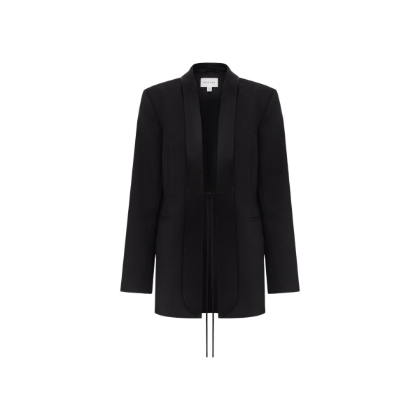 Shona Joy Benji Satin Contrast Tuxedo Blazer