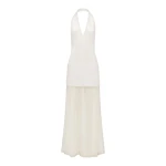 Shona Joy Bianca Halter Plunged Maxi Dress