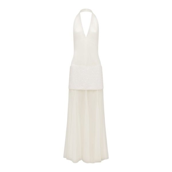 Shona Joy Bianca Halter Plunged Maxi Dress